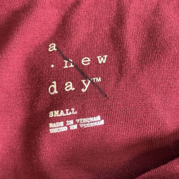 A New Day Women's Long Sleeve Knit Ballet Maxi Dress Burgundy Size Small - NEW! - Picture 13 of 13